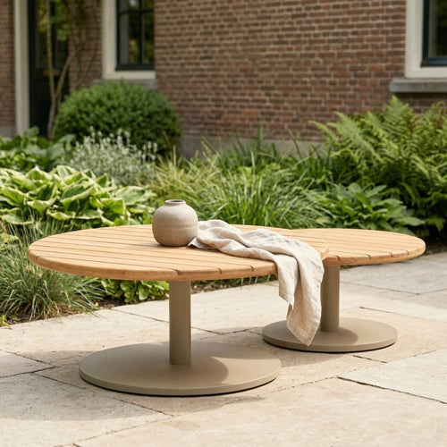 DÉJA Living Salontafel Como - Naturel/Taupe - Set Van 2