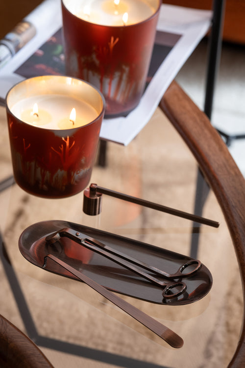 J-Line kaarsendief Candle Kit - ijzer - koper