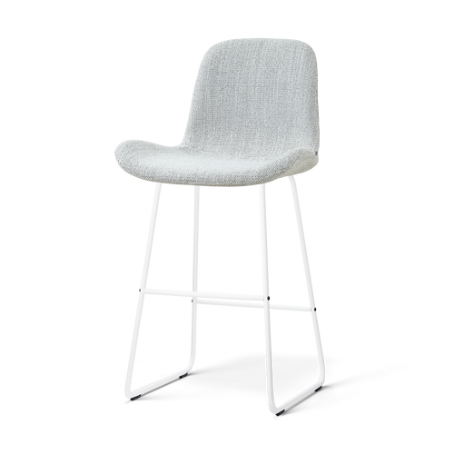 Nolon Nino-Fé barkruk grijs melange - wit onderstel - 75 cm - vtwonen shop