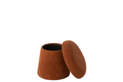 J-Line kruk Paddenstoel - hout - terracotta - small