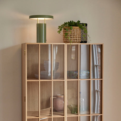 Hübsch draagbare lamp BringMe - staal - ø25xh28cm