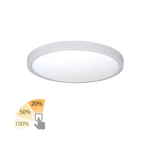 Highlight plafondlamp Piatto - 1 lichts - 23.5  x 2.5   cm - wit