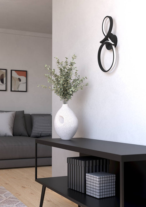 EGLO wandlamp Serpins - led - 40 cm - zwart/wit - vtwonen shop