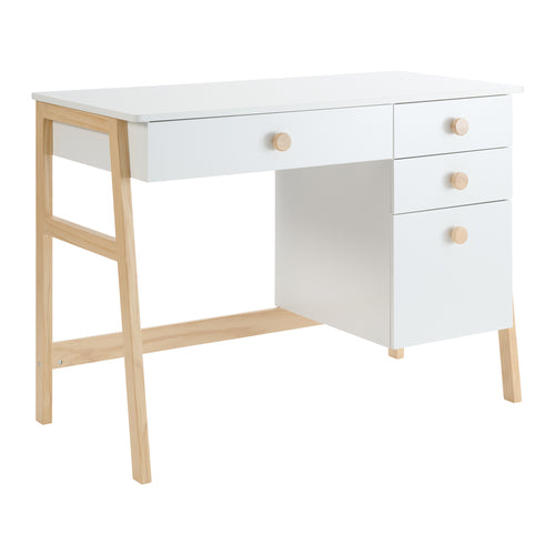 Petite Amélie Kinderbureau met lades Cerise - H75 cm - Wit - vtwonen shop