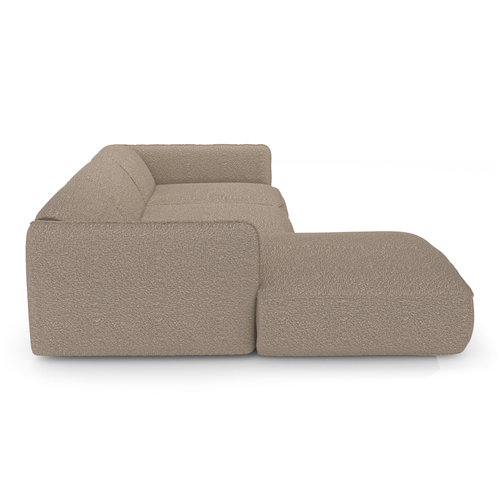 Sia Home - Hoekbanken links LIVIA - Bouclette stof - Mol - 272cm - vtwonen shop