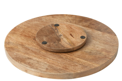 J-Line plateau Draaiend Rond Strepen - hout - blauw/wit - vtwonen shop