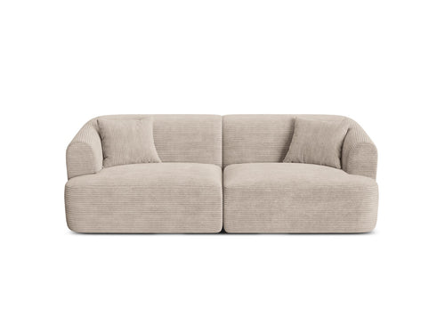 Cosmopolitan Design Modulaire bank Campi 3-zits, ribfluwelen cappuccino - 90x220x70cm