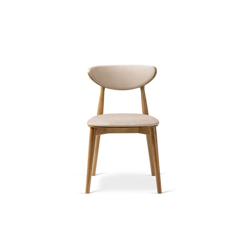 Set van 2 fluwelen stoelen Rina flueel beige amandel - 48x47.5x79cm