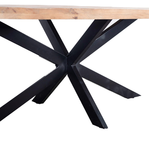 Giga Meubel Eettafel Mansour - Naturel Hout - 180x100x76cm