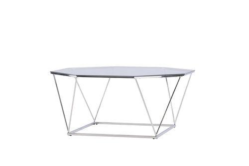 Rebellenclub Salontafel Kuusankoski - Ø100 cm - Chrome glas - vtwonen shop