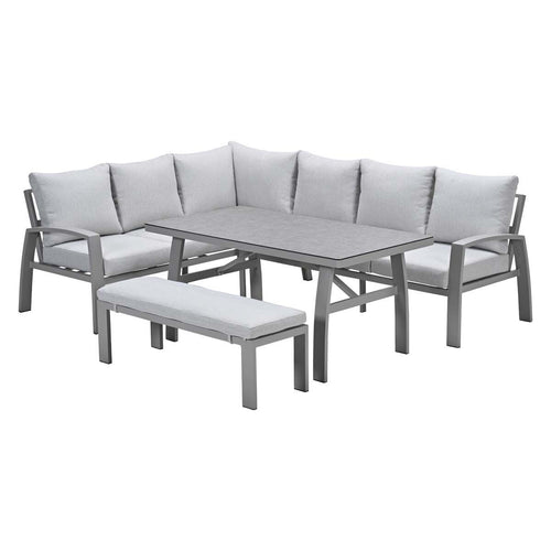 Garden Impressionslounge dining set Cameron 4-delig links - valley sand