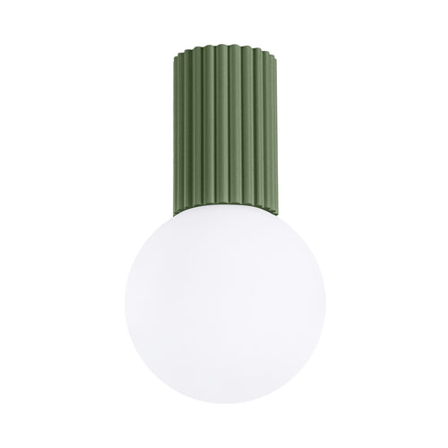 Sollux Lighting Plafondlamp HALO olijfgroen IP44 - 12x12x21cm