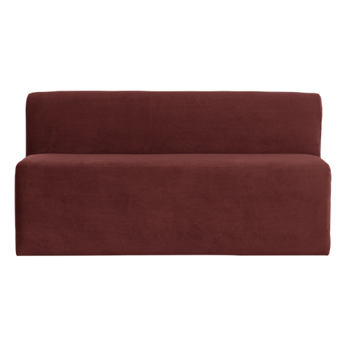 WOOOD eetbank 164cm rugleuning Mojo Base - Velvet - Kastanjebruin - 83x164x76