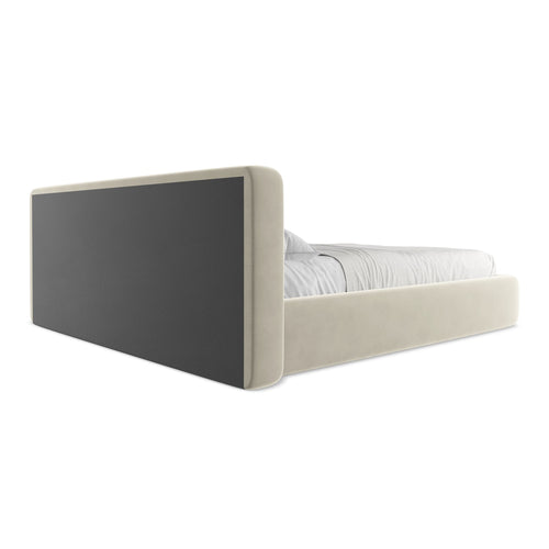 LaMiaSofa Bed met opbergruimte Firenze - velours - parel - 220x225x82