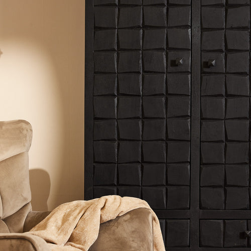 Starfurn  kabinet Brandy - zwart - 40x100x180cm