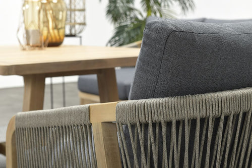 Santos lounge-diningset-5-dlg-links-acacia white wash-dgrijs-mgrey - vtwonen shop
