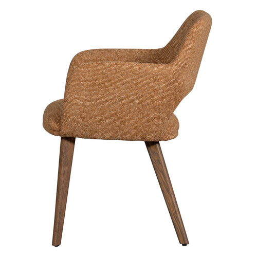 WOOOD eetkamerstoelen Murat Houten Bruine Poot - Geel - Set van 6
