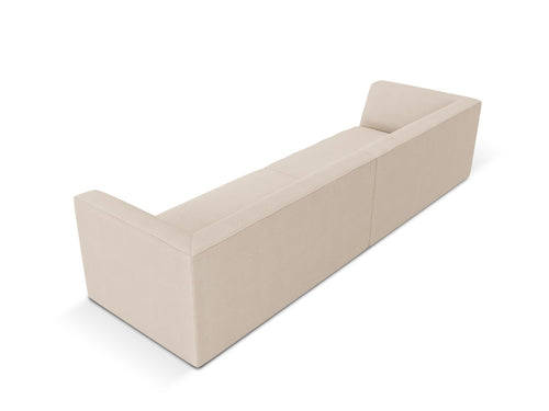 Micadoni Bank Ruby 4-zits, structurele stof, beige - 93x302x69cm