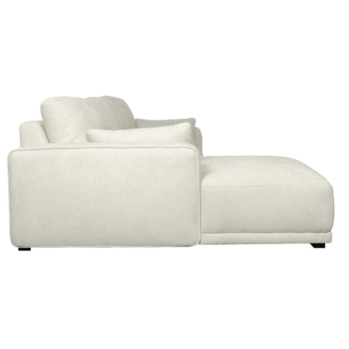 Furnhouse chaise longue bank links California - Crème wit - Stof - 105x305x85