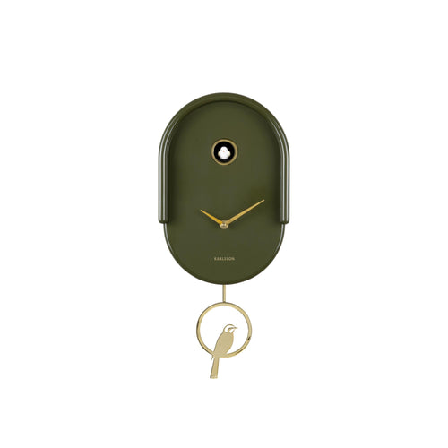 Karlsson wandklok Tweet - groen - 20x8.5x42cm - vtwonen shop