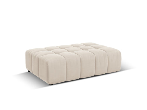 Cosmopolitan Design Poef Chicago flueel lichtbeige - 84x102x42cm