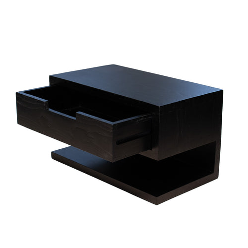 Giga Meubel Nachtkastje  - Zwart - Eikenhout - 35x20x20cm - vtwonen shop