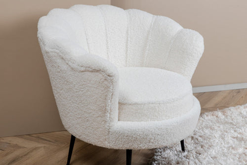 BRAM Fauteuil Ilora - Wit Teddy - vtwonen shop
