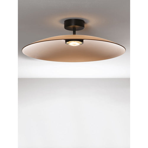 Nova Luce POLIFEMO Halfverzonken plafondlamp in mokkabruin of zandzwart, LED, 17W, 1360lm, 3000K