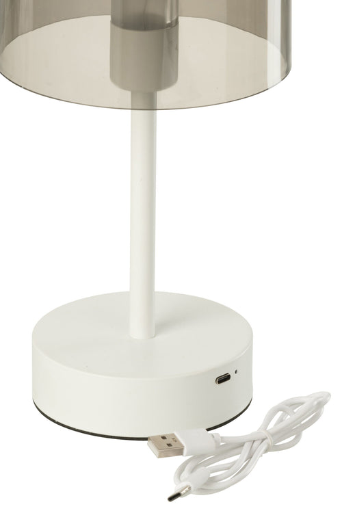J-Line tafellamp Woa - metaal - wit