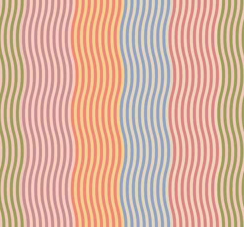 ESTAhome fotobehang zigzag motief roze, oranje en blauw - 300 x 279 cm - 159511 - vtwonen shop