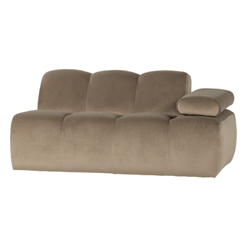 WOOOD 1,5-zits bank arm rechts Mojo - Velvet - Khaki - 74x164x97