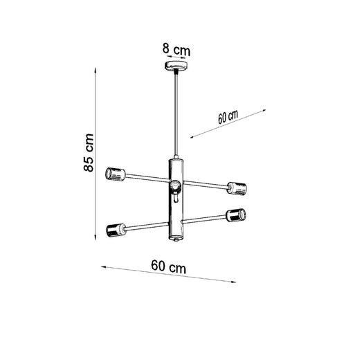 Sollux Lighting Kroonluchter DUOMO 6 - 60x60x85cm