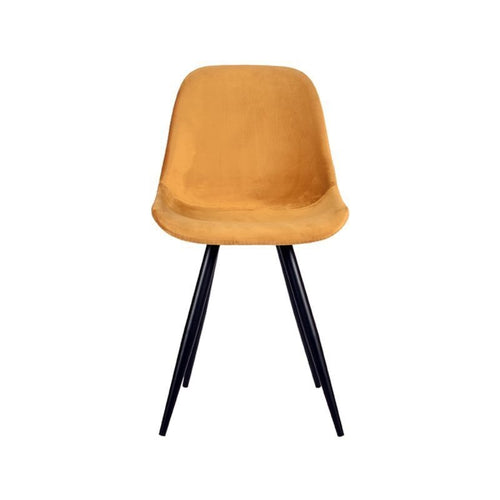 LABEL51 Eetkamerstoel Capri - Geel Velvet - Set van 2 - vtwonen shop
