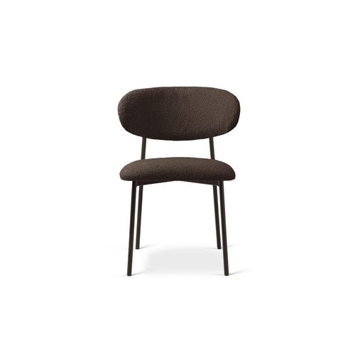 Set van 2 stoelen met gesp Nina boucle bruin - 52x55x78cm