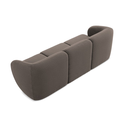 LaMiaSofa 3-zits bank Cervo - bouclé - chocolade - 244x94x75