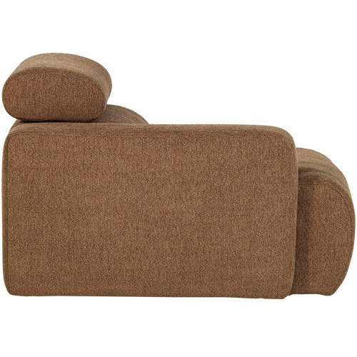 WOOOD 1-zits element bank arm links Novi - Polyester - Karamelbruin - 86x109x113 - vtwonen shop