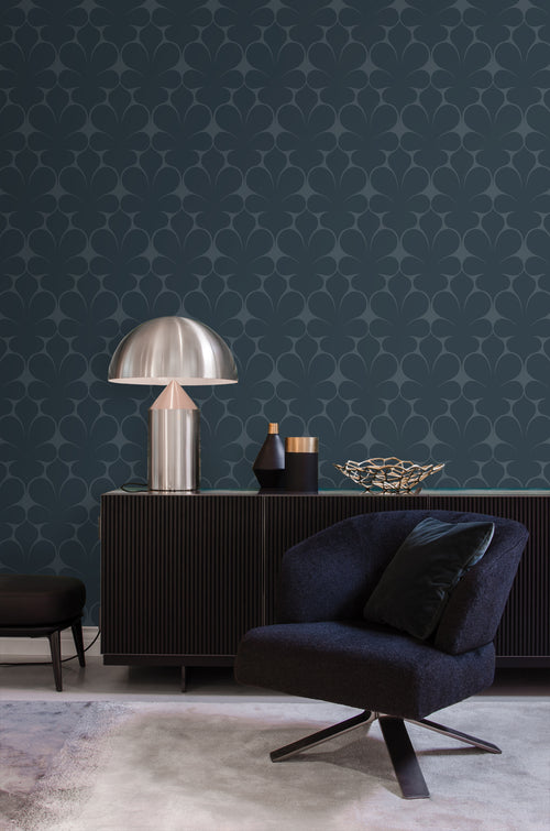 Origin Wallcoverings behang ornamenten donkerblauw - 50 x 900 cm - 347925 - vtwonen shop