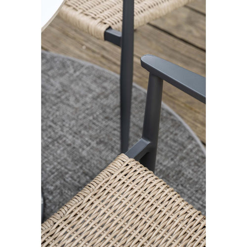 Garden Impressions tuinstoel Lily donker grijs - 4 stuks - vtwonen shop