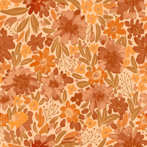 ESTAhome behang bloemen terracotta - 50 x 900 cm - 132194