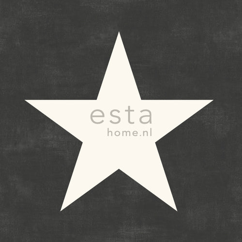 ESTAhome behang sterren zwart en wit - 53 cm x 10.05 m - 136457