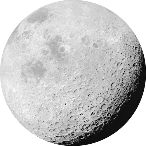 Sanders & Sanders zelfklevende behangcirkel maan planeet grijs - Ø 125 cm - 611763