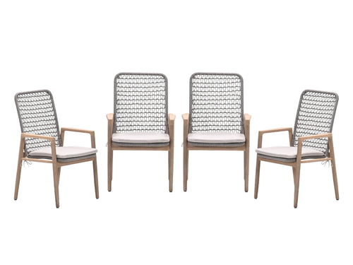 Garden Impressions Skala tuinstoelen set van 4 acacia / rope