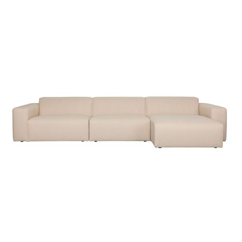 Zuiver Sofa Milka 4,5-zitsbank Chaise longue Rechts Zand - Crème - vtwonen shop