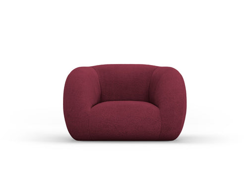 Cosmopolitan Design Fauteuil Essen boucle, bordeaux - 95x130x86cm