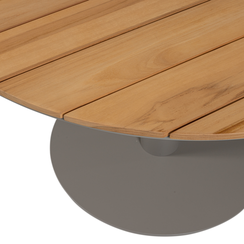 WOOOD tuintafel Vela - Hout/Aluminium - Naturel/Zand - 75x122x122