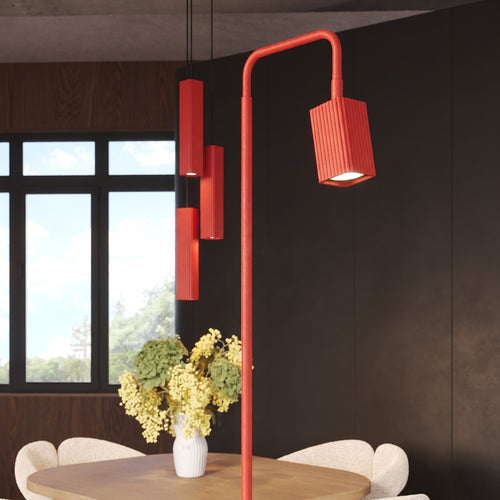 Sollux Lighting Hanglamp RAYO 1 rood - 8x8x118cm
