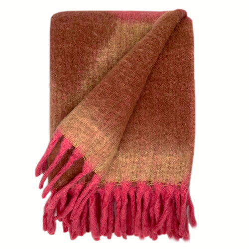 Malagoon plaid Zapotec - zacht roze - 100% recycled
