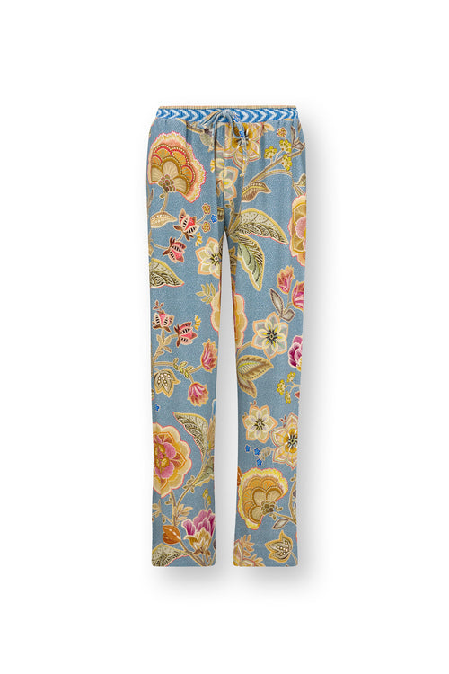 Pip Studio - Belin Long Pajama Pants Women - Matata - Blue - S - vtwonen shop