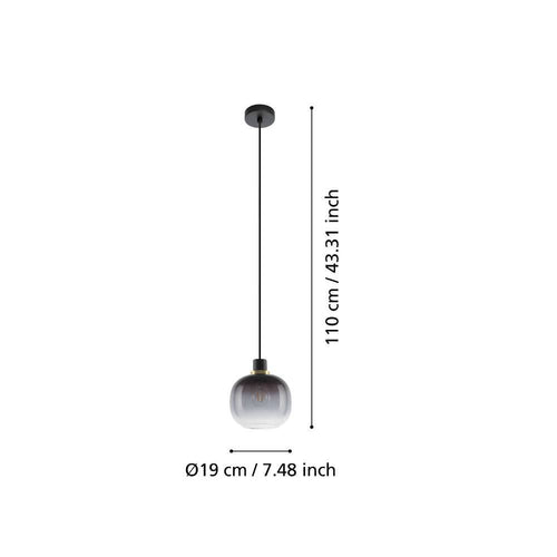 EGLO hanglamp Oilella - e27 - 19 cm - zwart/geelkoper - vtwonen shop