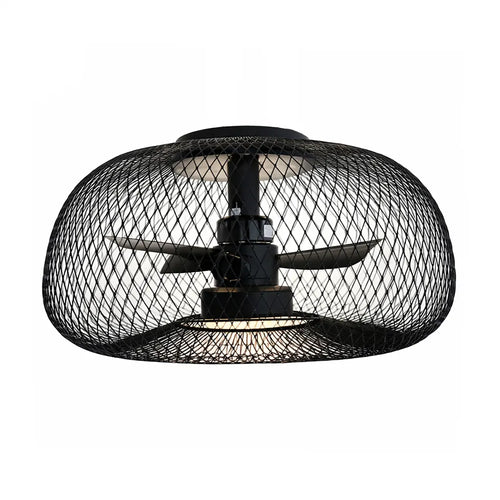 Ylumen plafondventilator Inno - 1 lichts - 46  x 26   cm - zwart